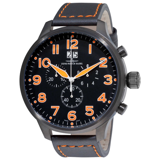 Front view of Zeno SOS Men's Quartz Watch 6221-8040-BKA15