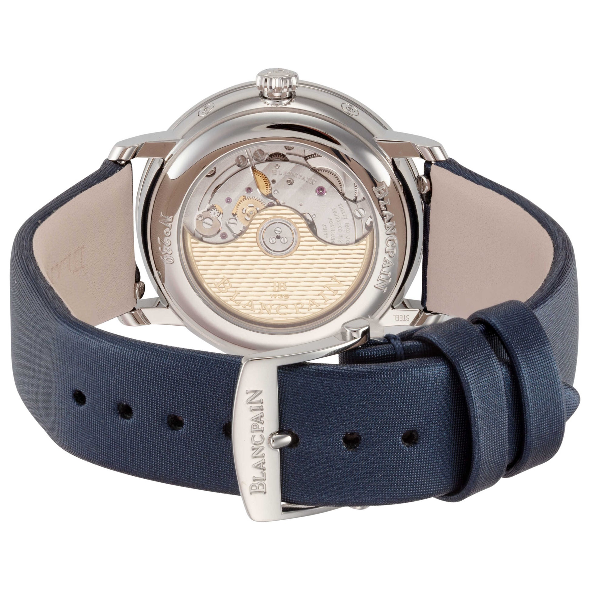 Back view of Blancpain Villeret Quantieme Complet Women's Automatic Watch 6264-4628-95A