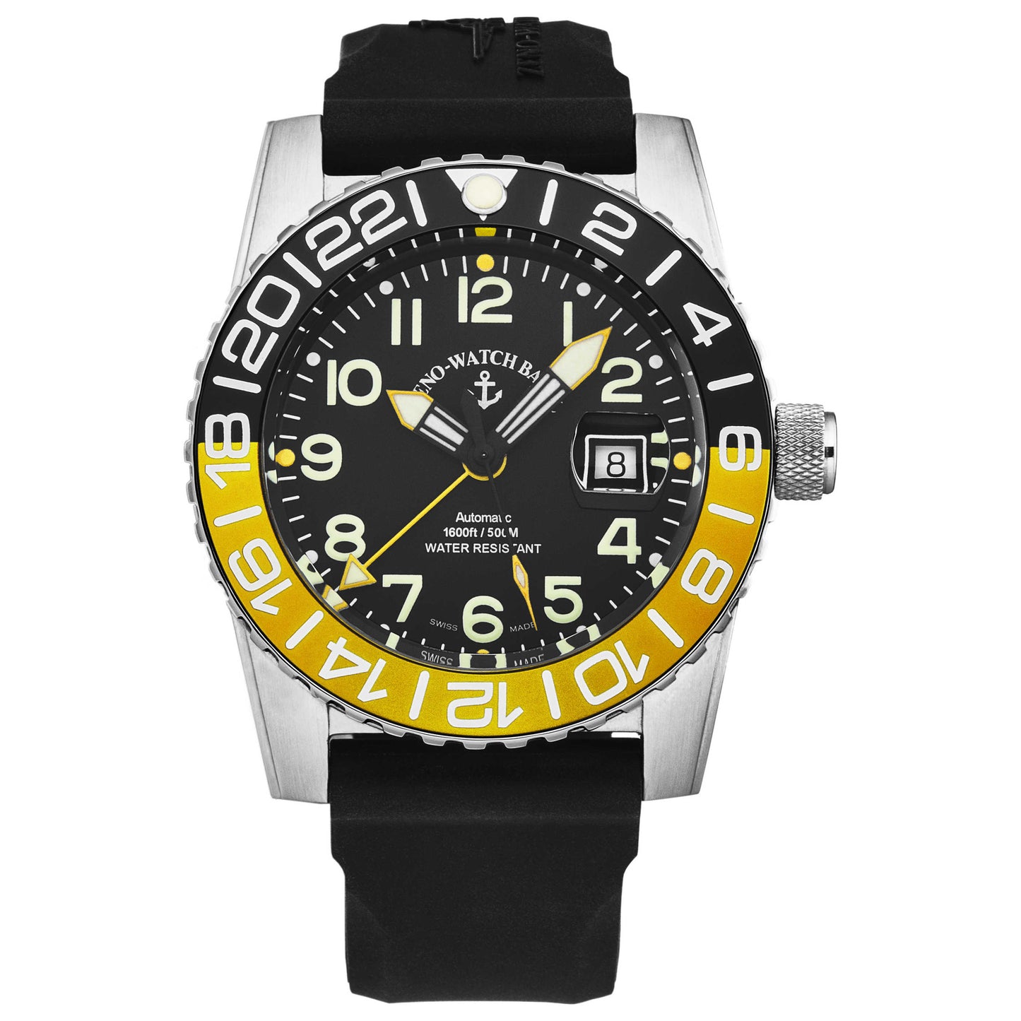 Front view of Zeno Airplane Diver Men's Automatic Watch 6349GMT-12-A1-9