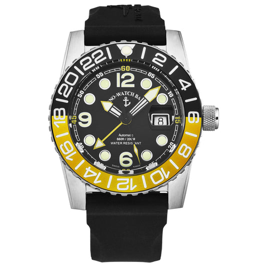 Front view of Zeno Airplane Diver Men's Automatic Watch 6349GMT-3-A1-9