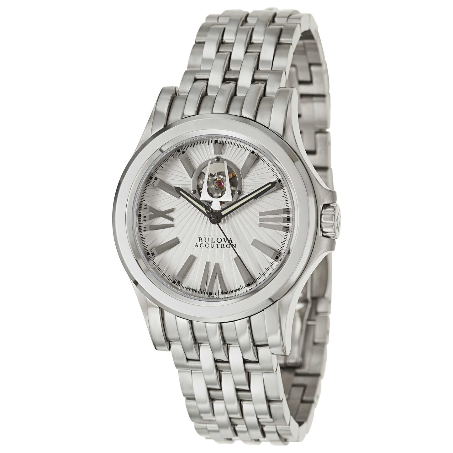 Front view of Bulova Accutron Kirkwood Men's Automatic Watch 63A102
