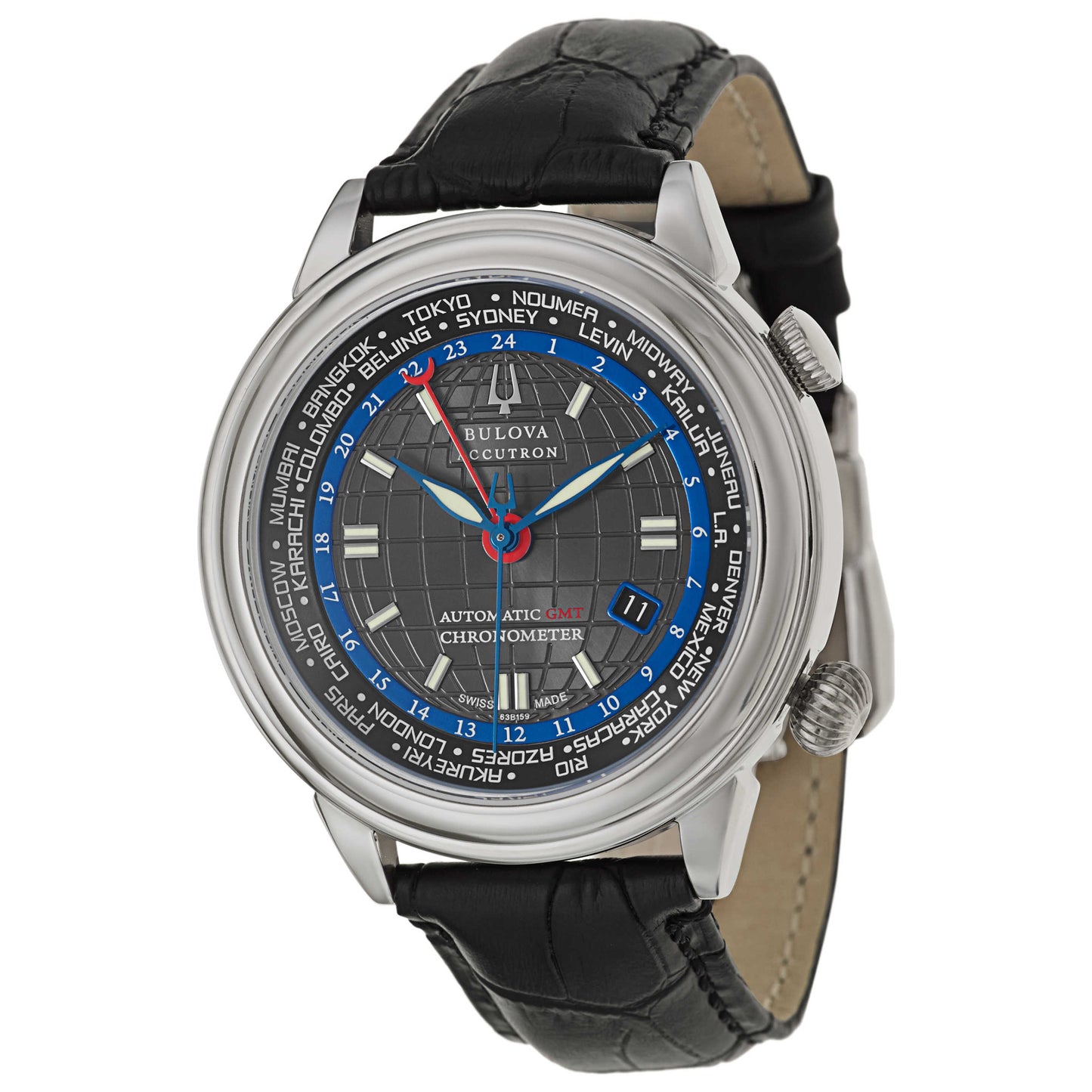 Front view of Bulova Accutron Gemini Men's Automatic Watch 63B159