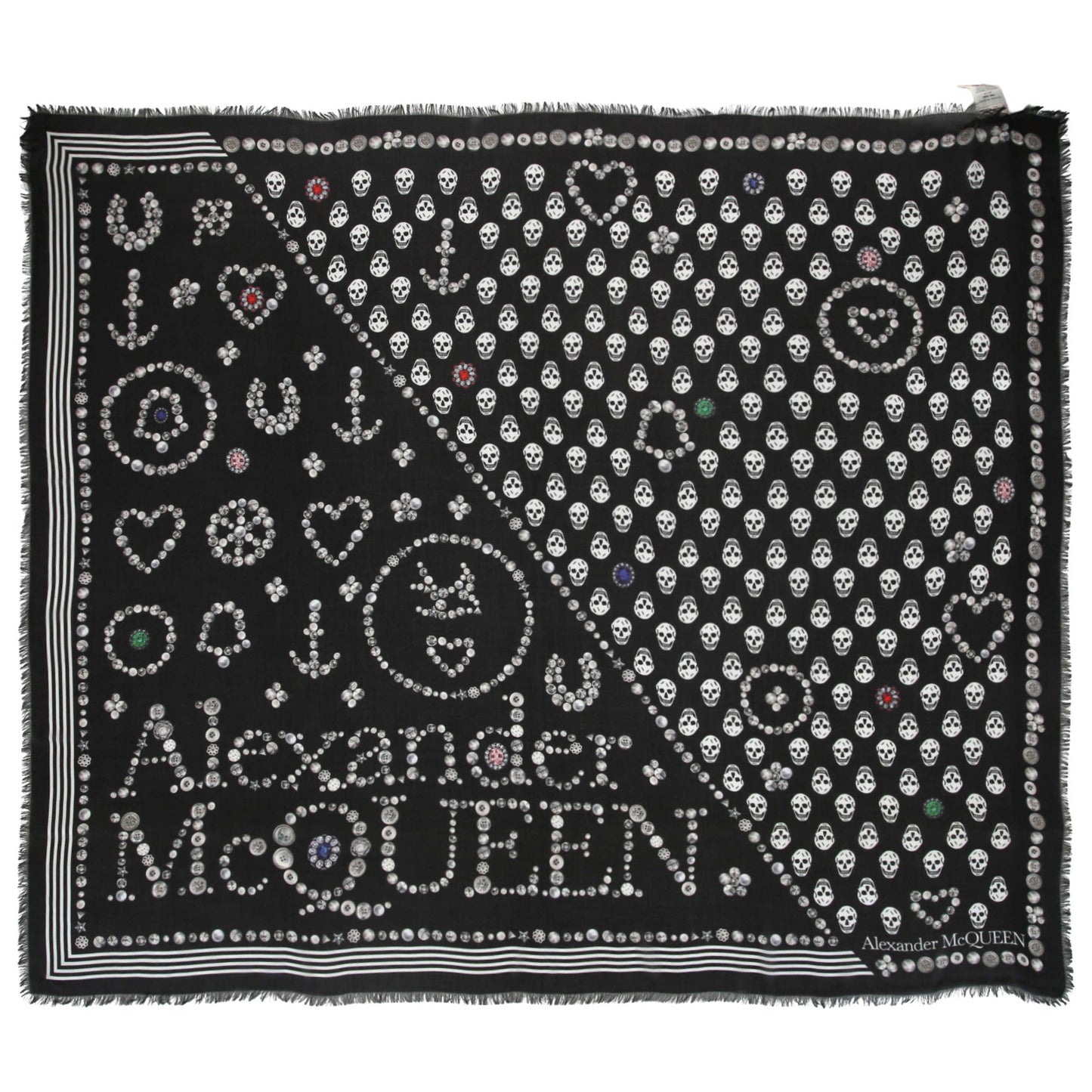 Front view of Alexander McQueen Fashion Scarves 646452-3418Q-1078-NS