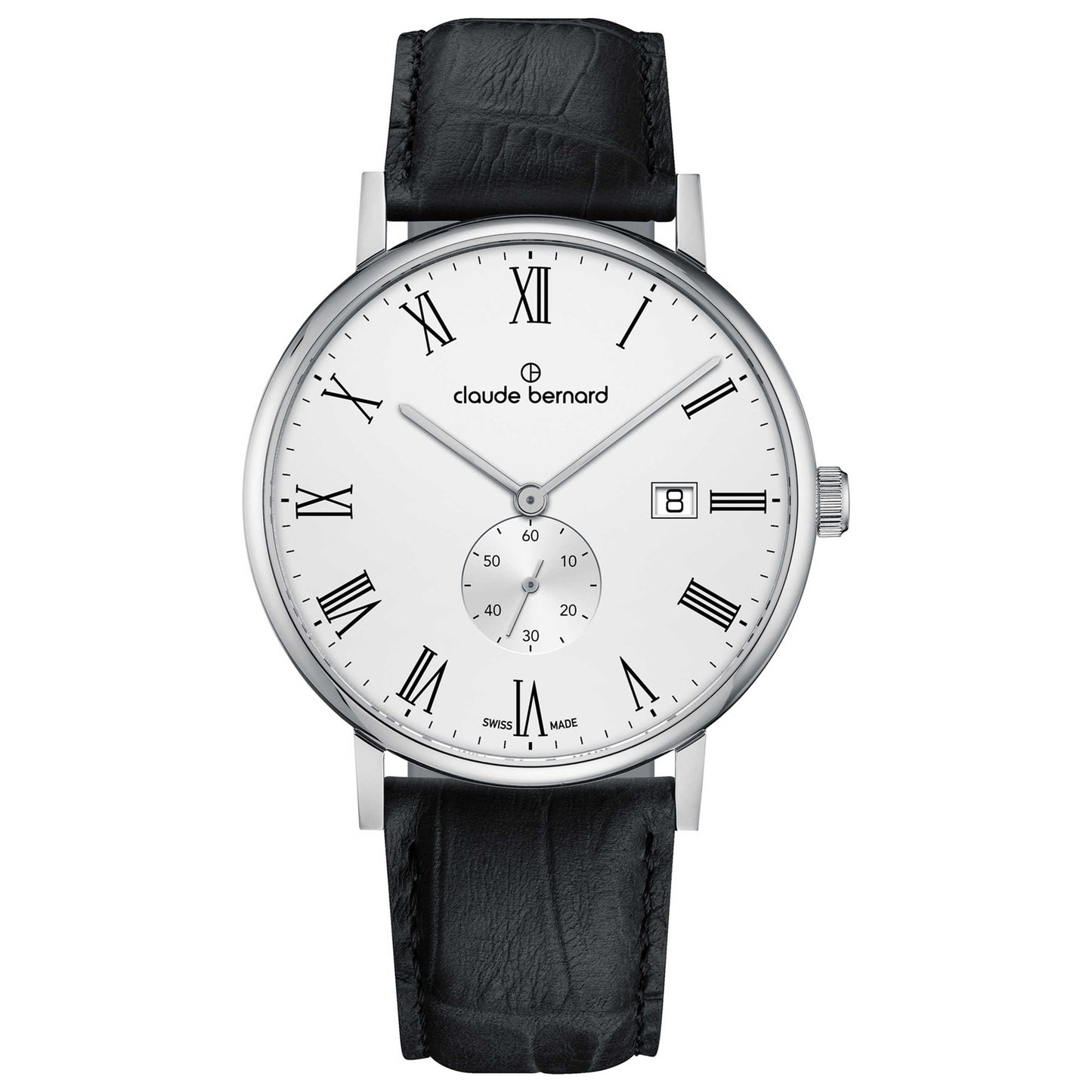 Front view of Claude Bernard Slim Line Men's Quartz Watch 65004-3-BRA