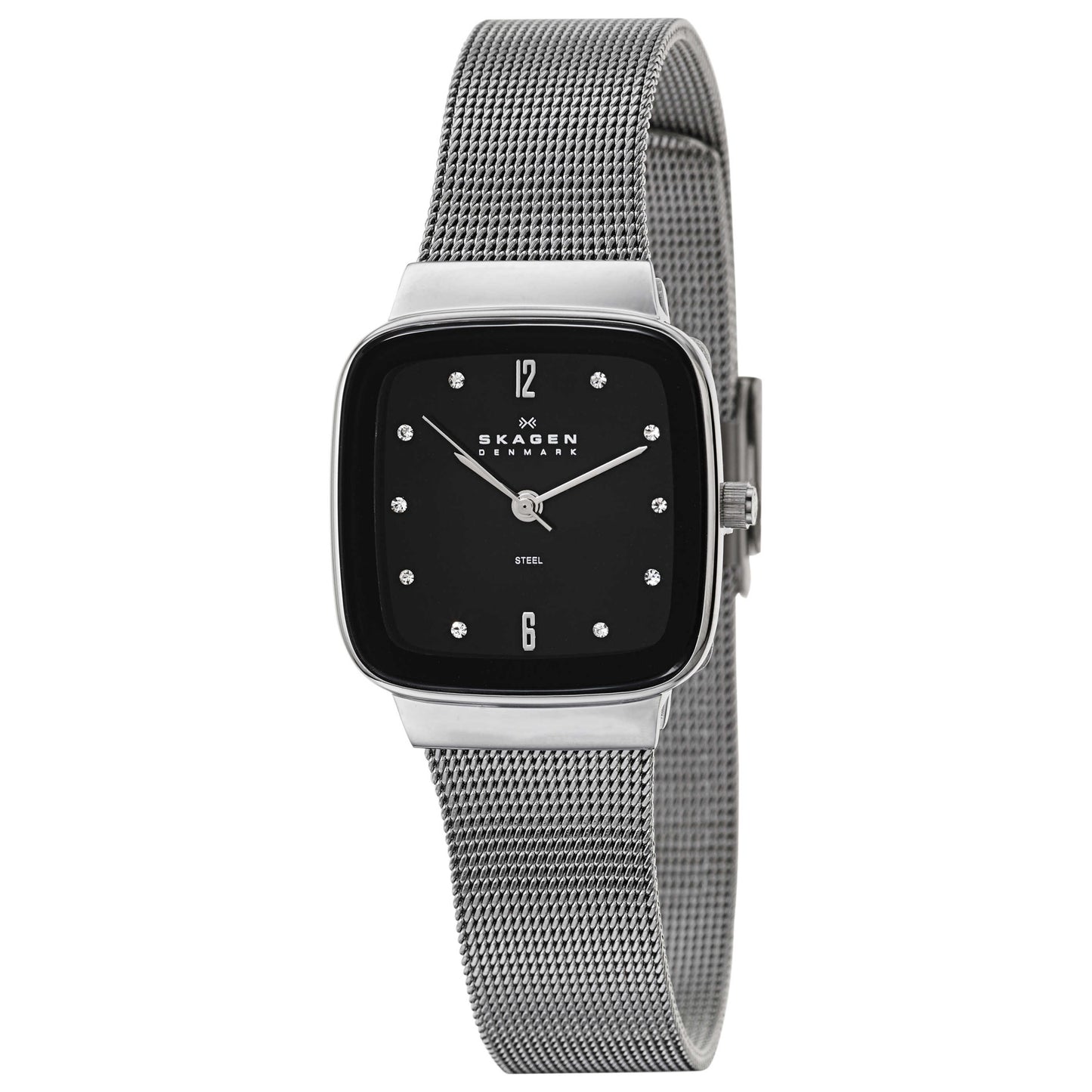 Front view of Skagen Mesh Women's Japanese Quartz (Battery-Powered) Watch 658SSB
