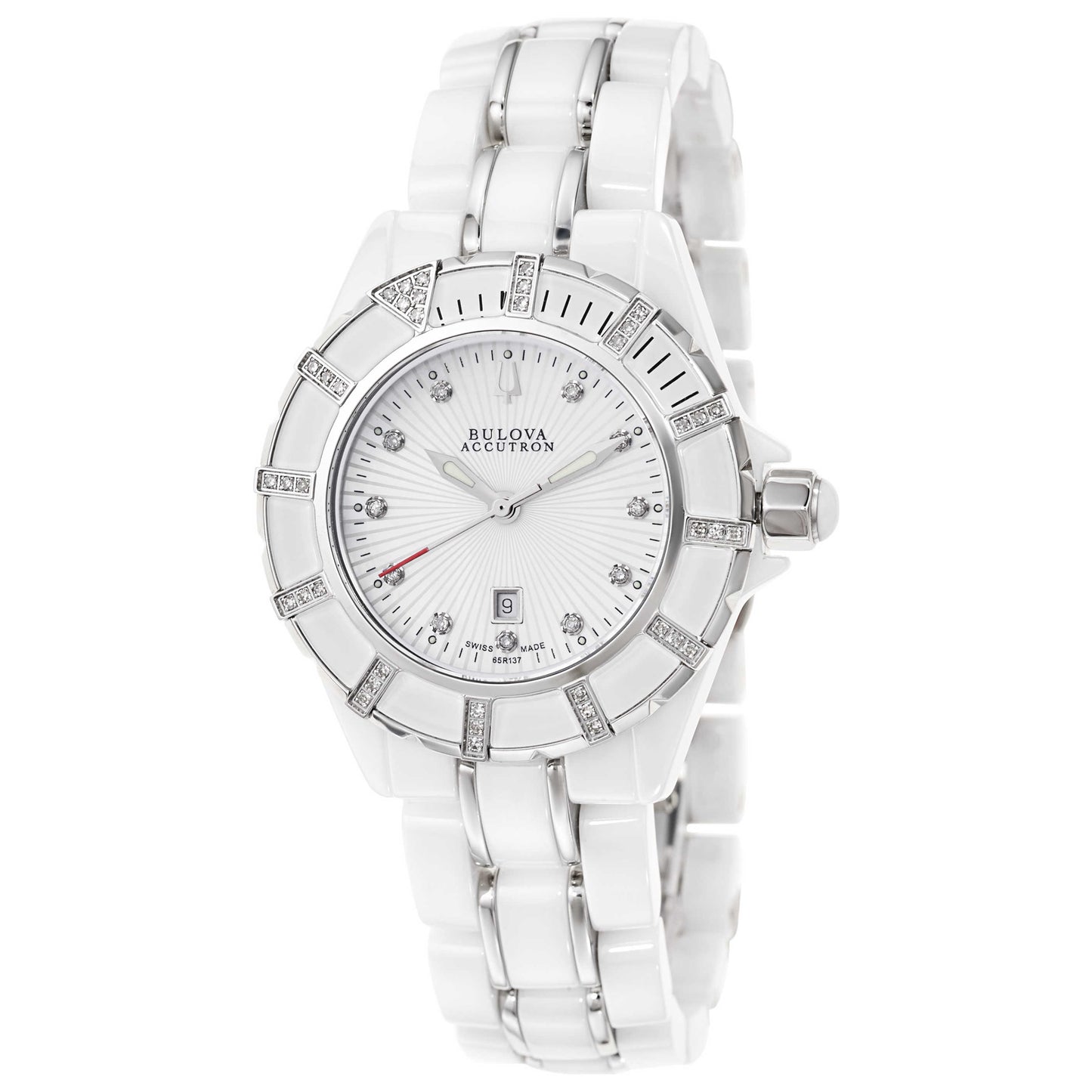 Front view of Bulova Accutron Mirador Women's Swiss Quartz (Battery-Powered) Watch 65R137