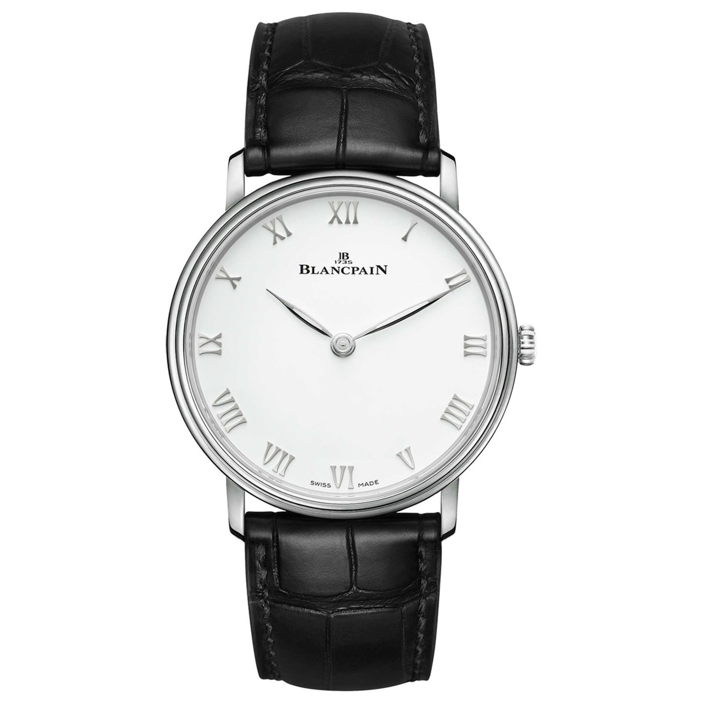 Front view of Blancpain Villeret Ultraplat Men's Automatic Watch 6605-1127-55B