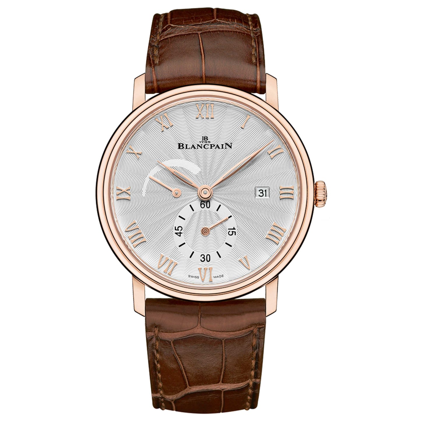 Front view of Blancpain Villeret Men's Manual-Wind Watch 6606A-3642-55A