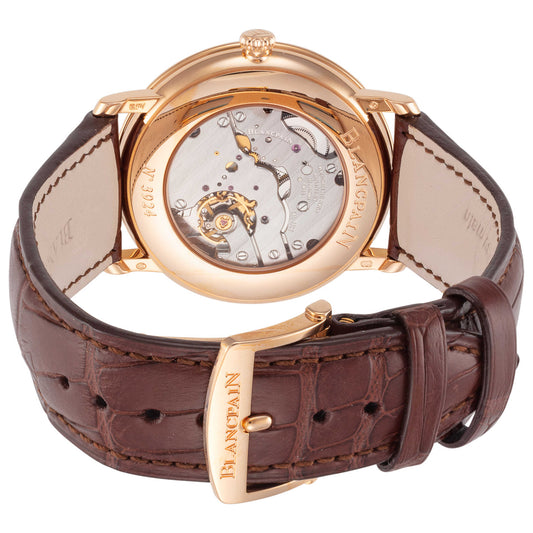 Back view of Blancpain Villeret Ultraplate Men's Manual-Wind Watch 6606A-3642-55B