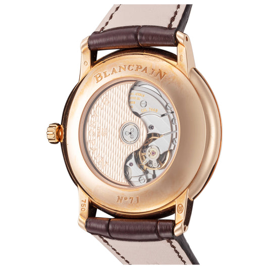 Back view of Blancpain Villeret Men's Automatic Watch 6653-3630-55B