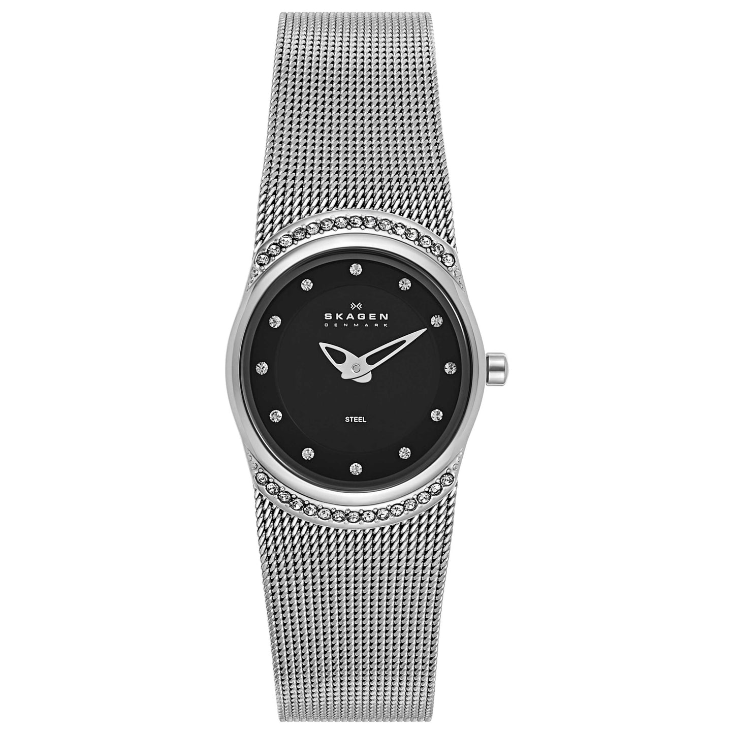 Front view of Skagen Mesh Women's Japanese Quartz (Battery-Powered) Watch 686XSSSB