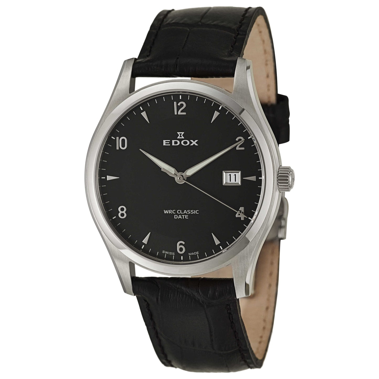 Front view of Edox WRC Men's Swiss Quartz (Battery-Powered) Watch 70170-3-NIN