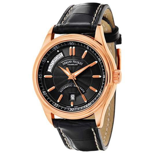 Front view of Armand Nicolet M02 Men's Automatic Watch 7141A-NR-P914NR2