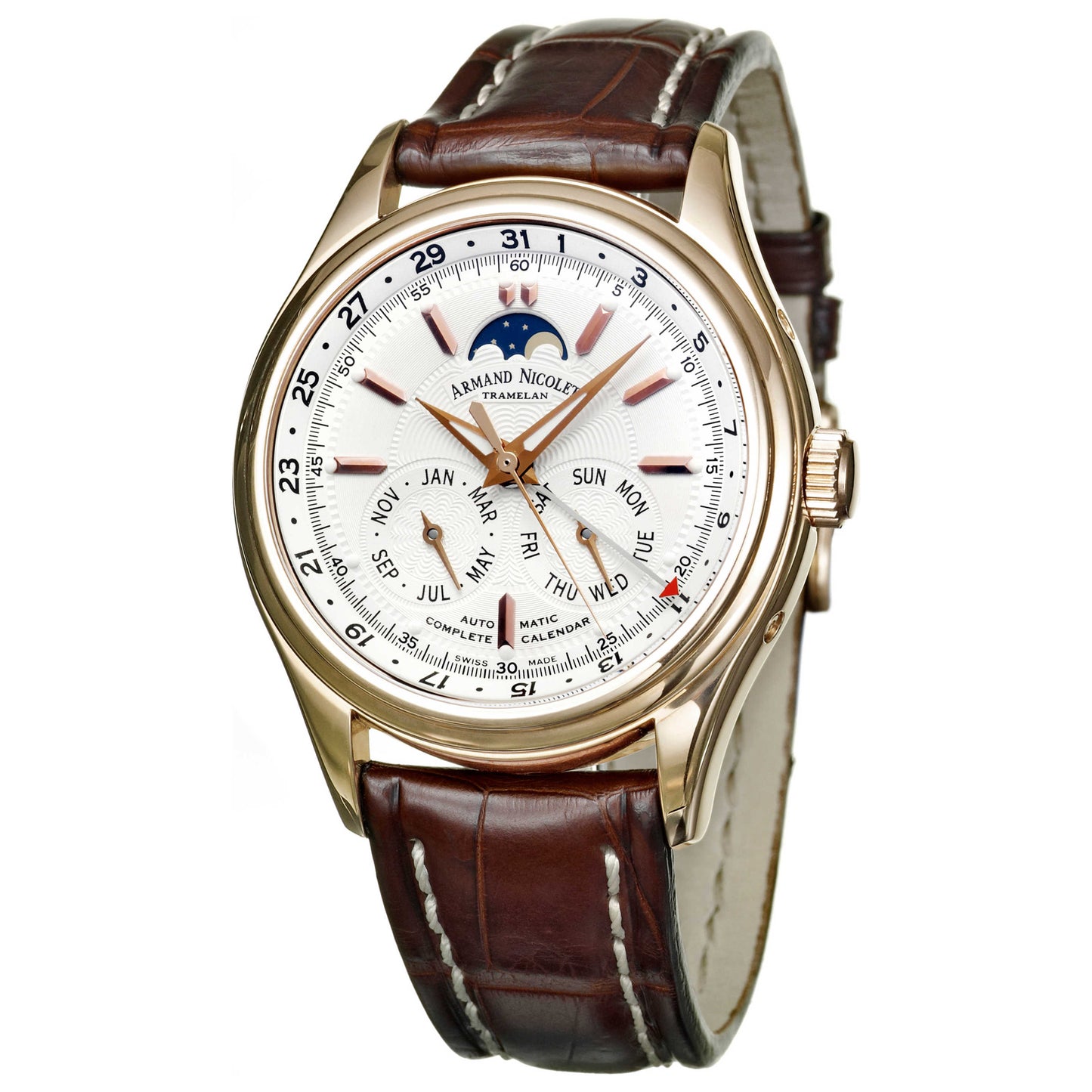 Front view of Armand Nicolet M02 Men's Watch 7142B-AG-P914MR2