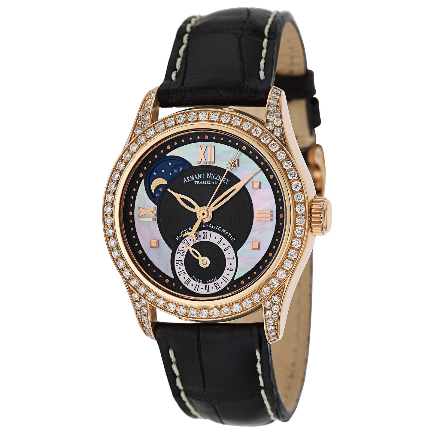 Front view of Armand Nicolet M03 Women's Automatic Watch 7151L-NN-P915NR8