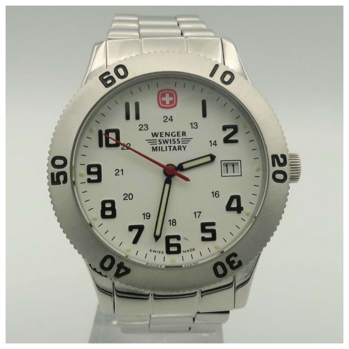Front view of Wenger Grenadier Men's Swiss Quartz (Battery-Powered) Watch 72968-PO