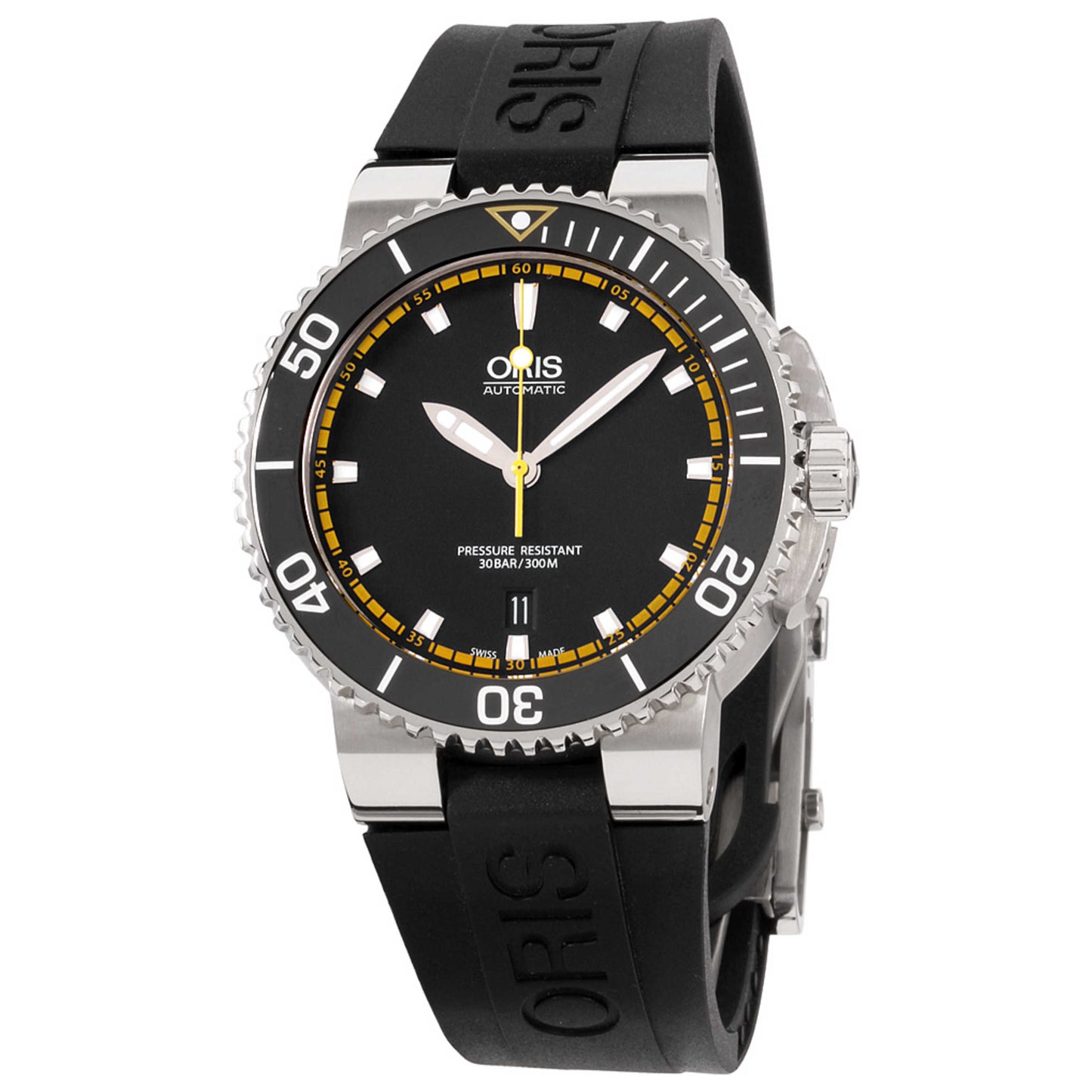 Front view of Oris Aquis Men's Automatic Watch 73376534127RSBLK