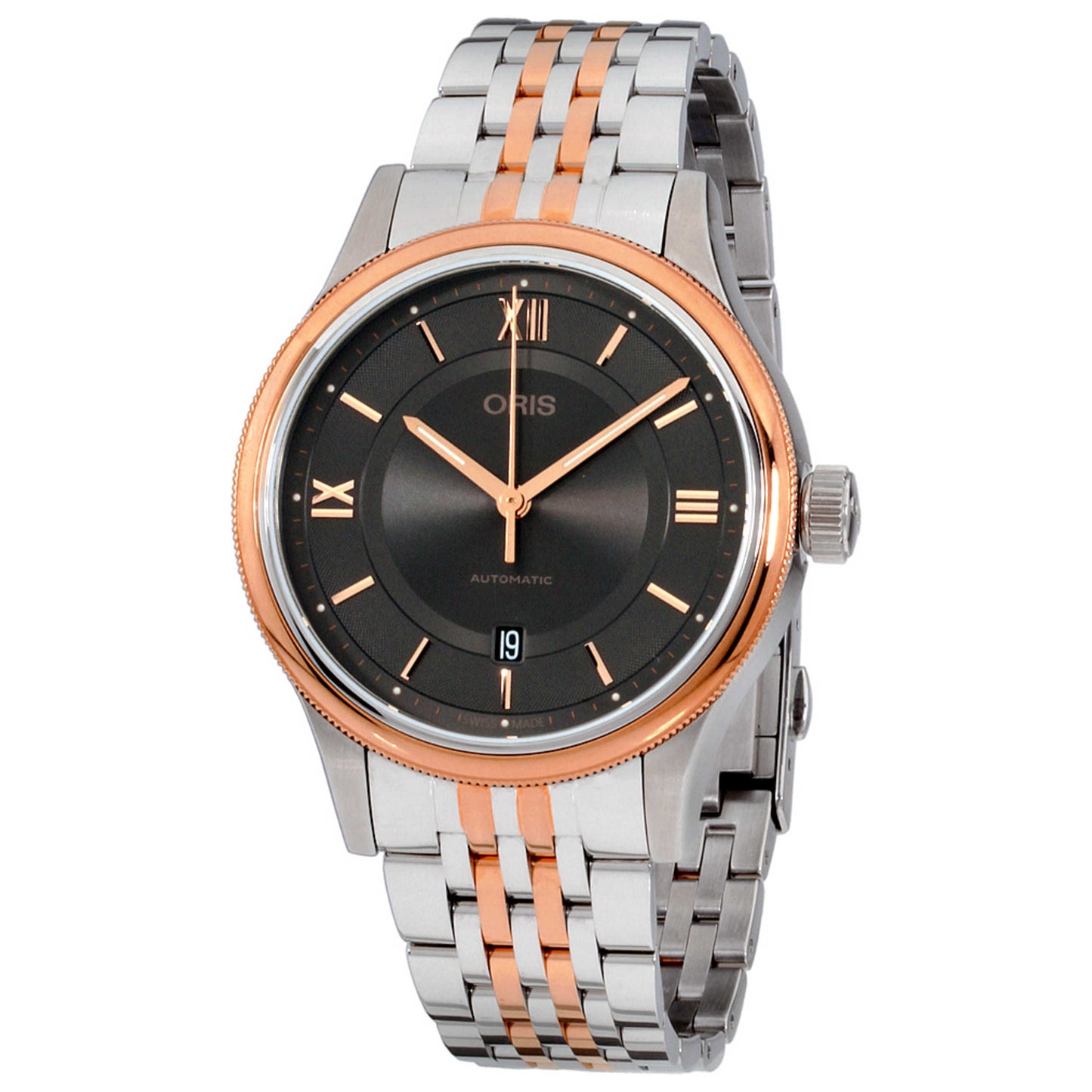 Front view of Oris Classic Men's Automatic Watch 73377194373MB