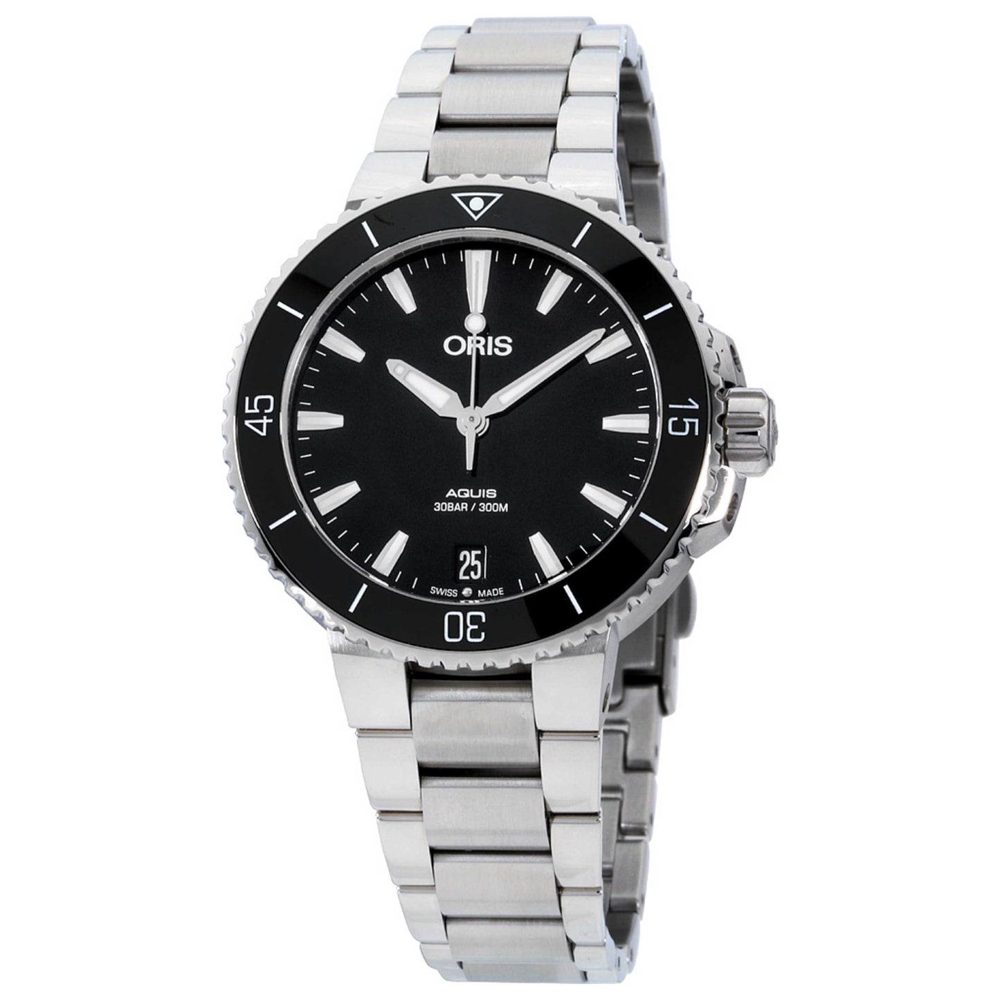 Front view of Oris Aquis Women's Automatic Watch 73377314154MB