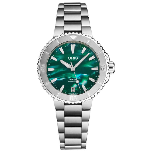 Front view of Oris Aquis Women's Automatic Watch 73377704137MB