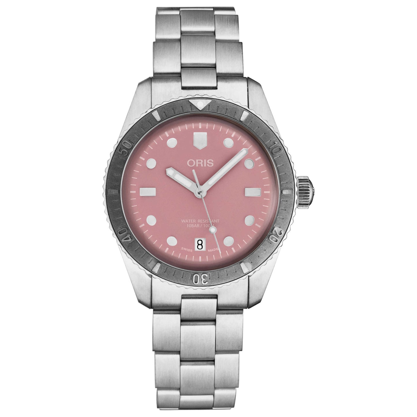 Front view of Oris Divers Sixty-Five Women's Automatic Watch 73377714058MB