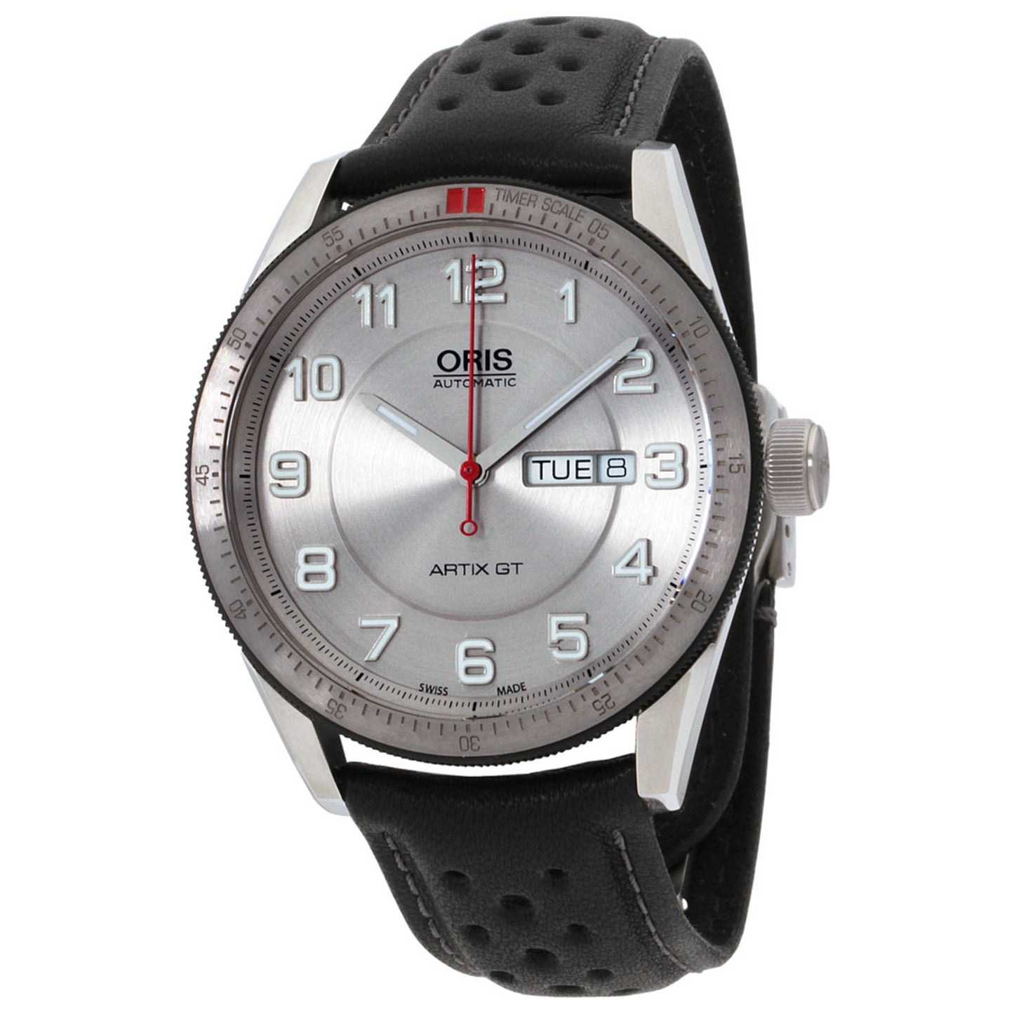 Front view of Oris Artix Men's Automatic Watch 73576624461LSBLK