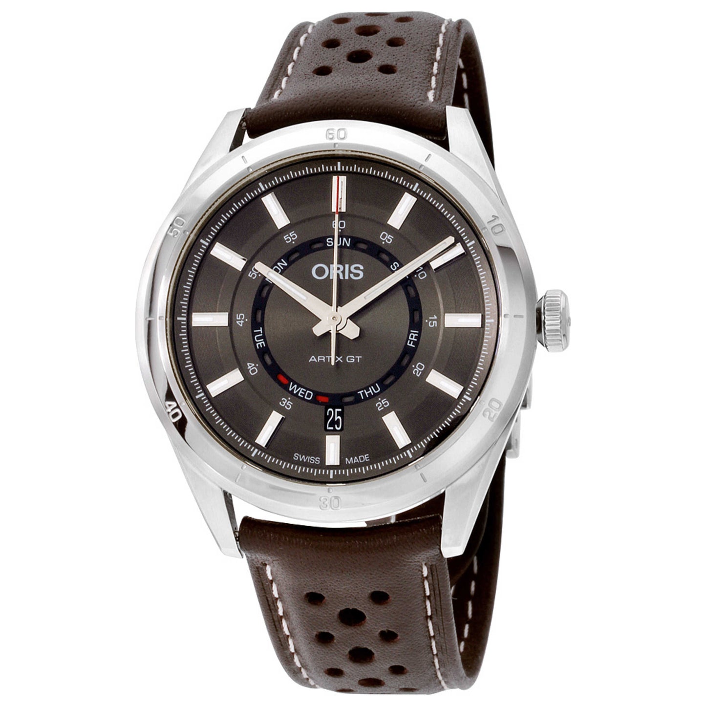 Front view of Oris Artix Men's Automatic Watch 73577514153LSBRN