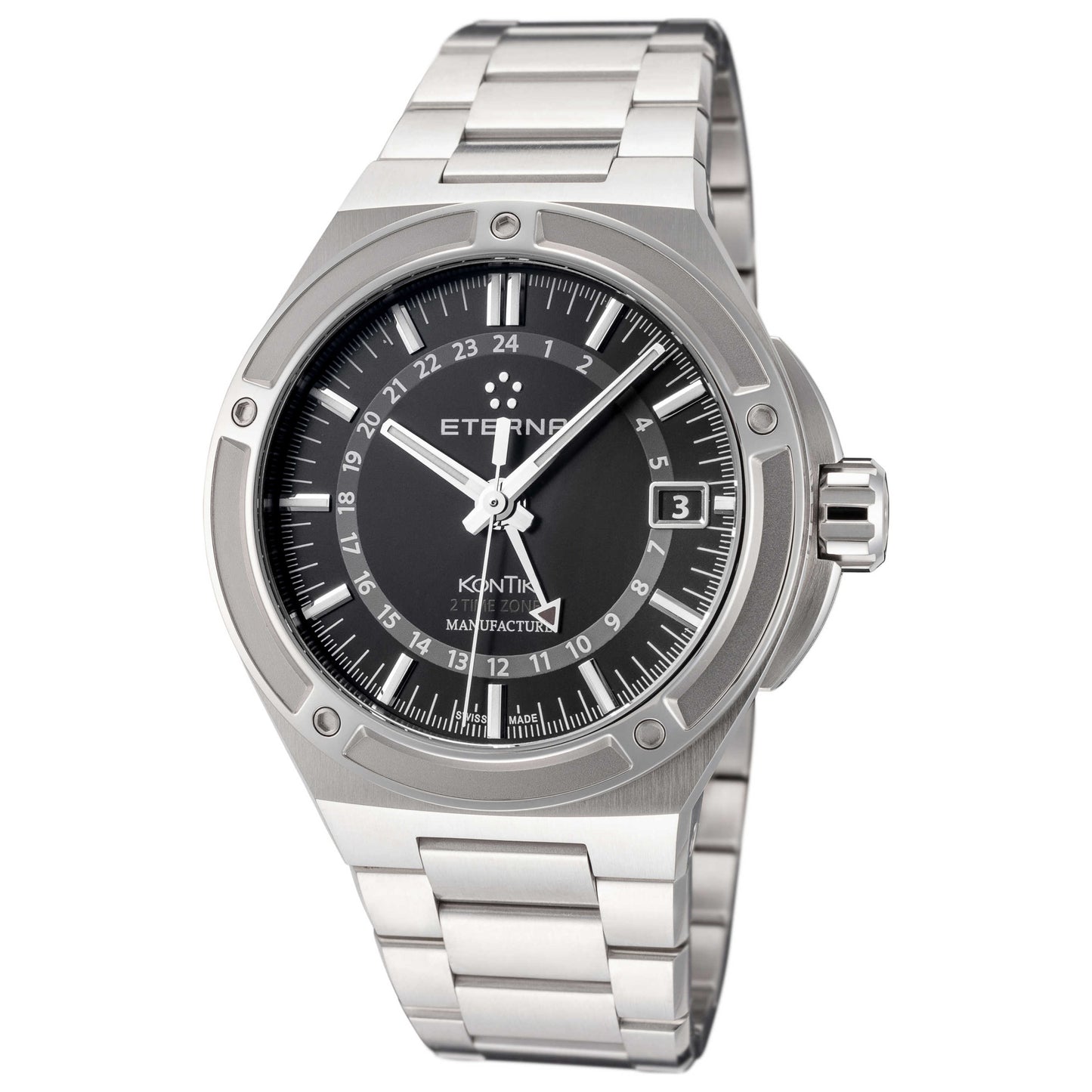 Front view of Eterna KonTiki Men's Automatic Watch 7740-41-41-0280