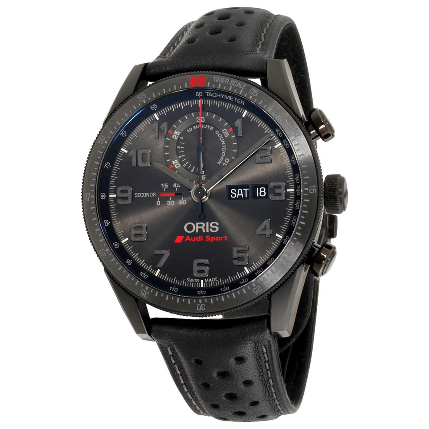Front view of Oris Audi Sport Men's Automatic Watch 77876617784LSBLK