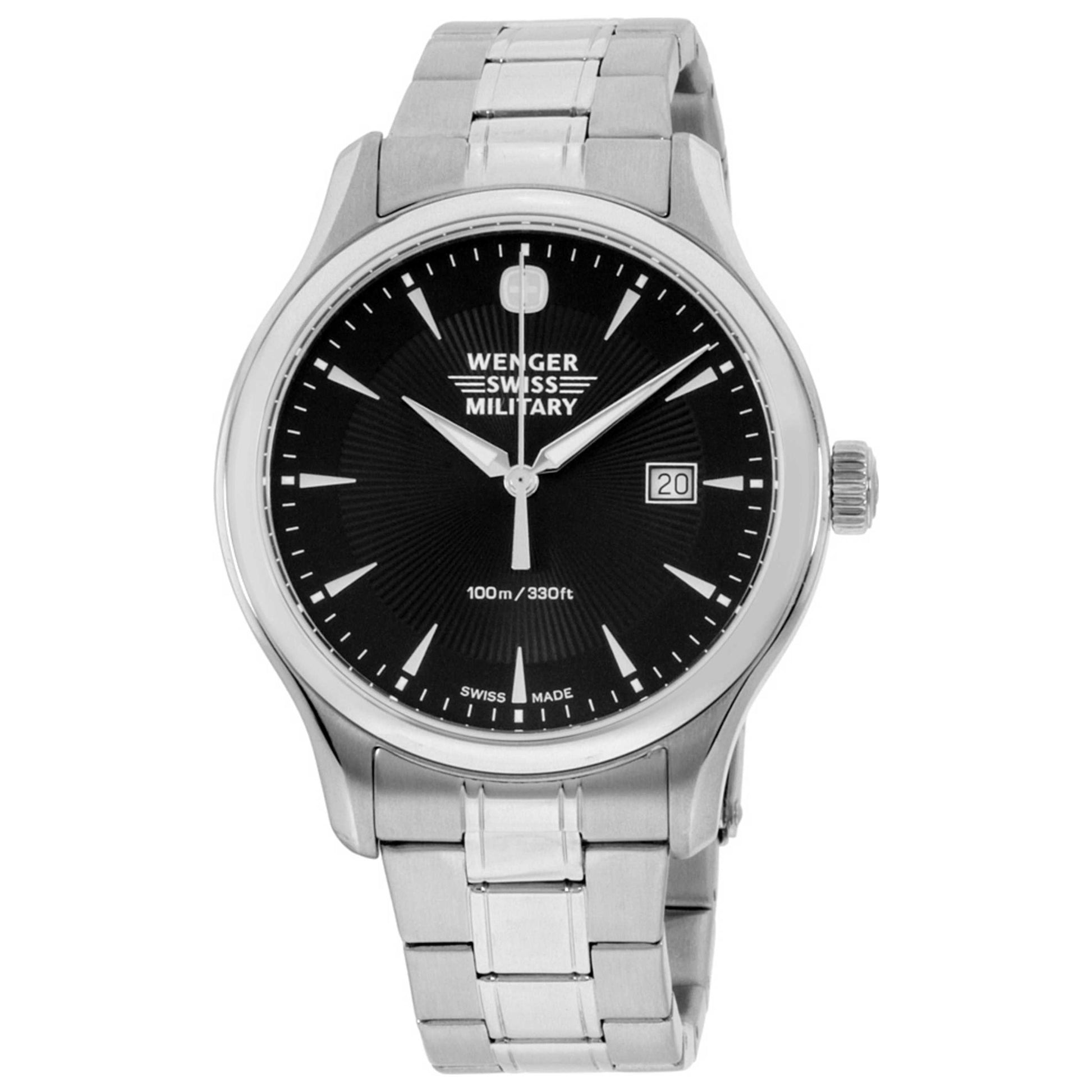 Front view of Wenger Classic Men's Quartz Watch 79308C