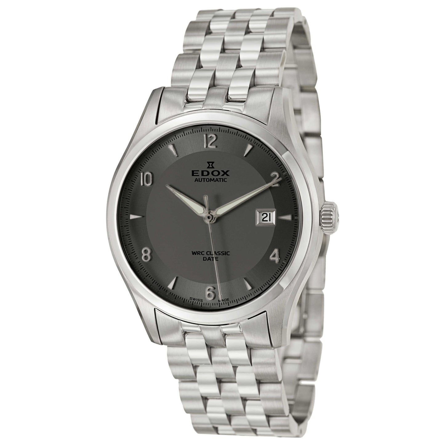 Front view of Edox WRC Men's Automatic Watch 80087-3-GIN