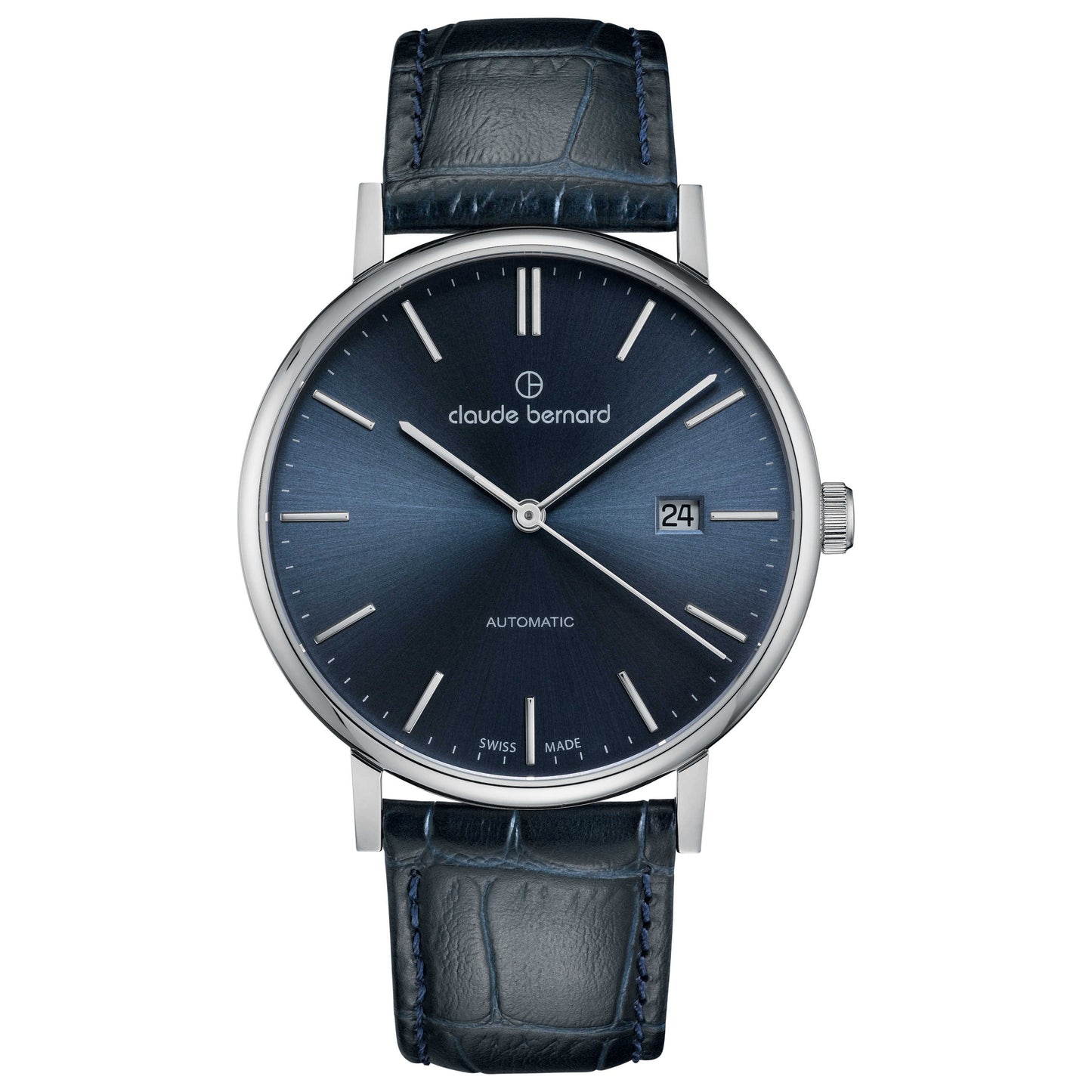 Front view of Claude Bernard Classic Unisex Automatic Watch 80102-3-BUIN