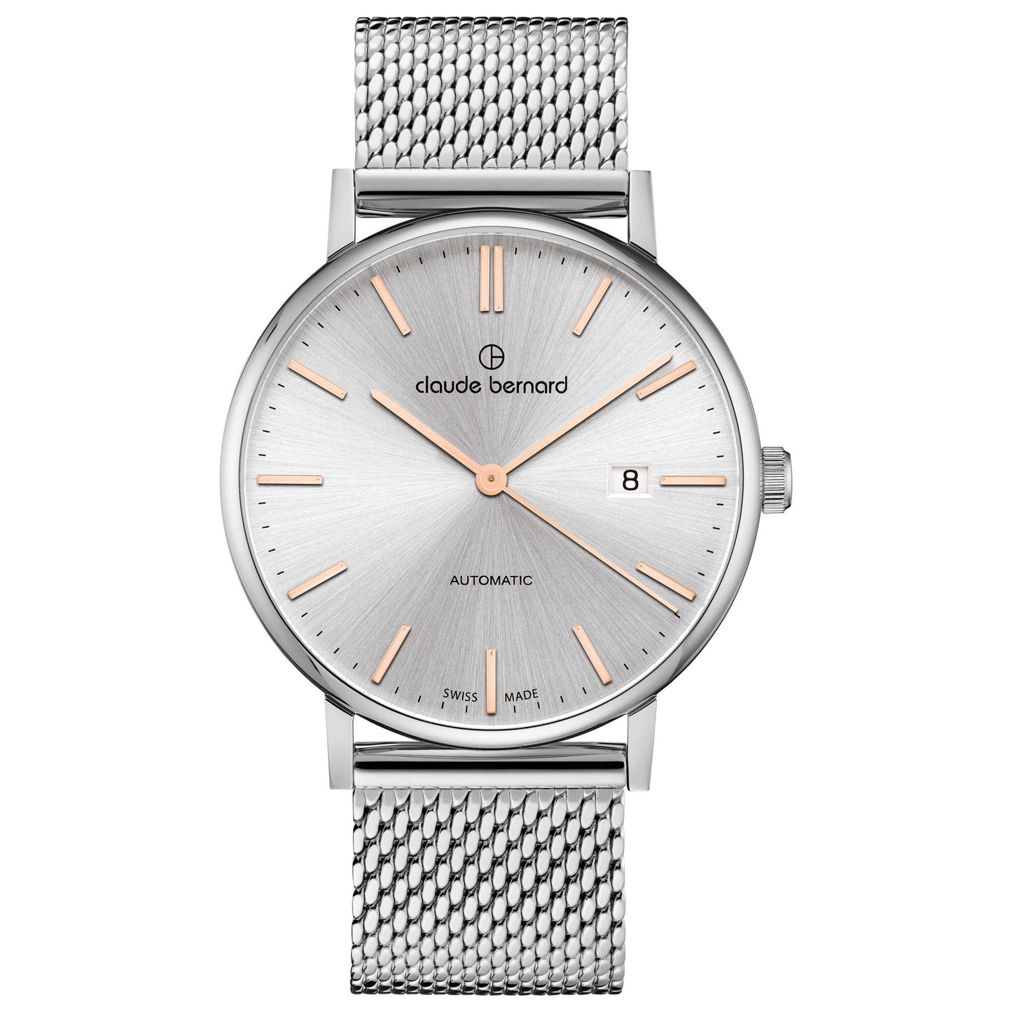 Front view of Claude Bernard Classic Unisex Automatic Watch 80102-3M-AIR