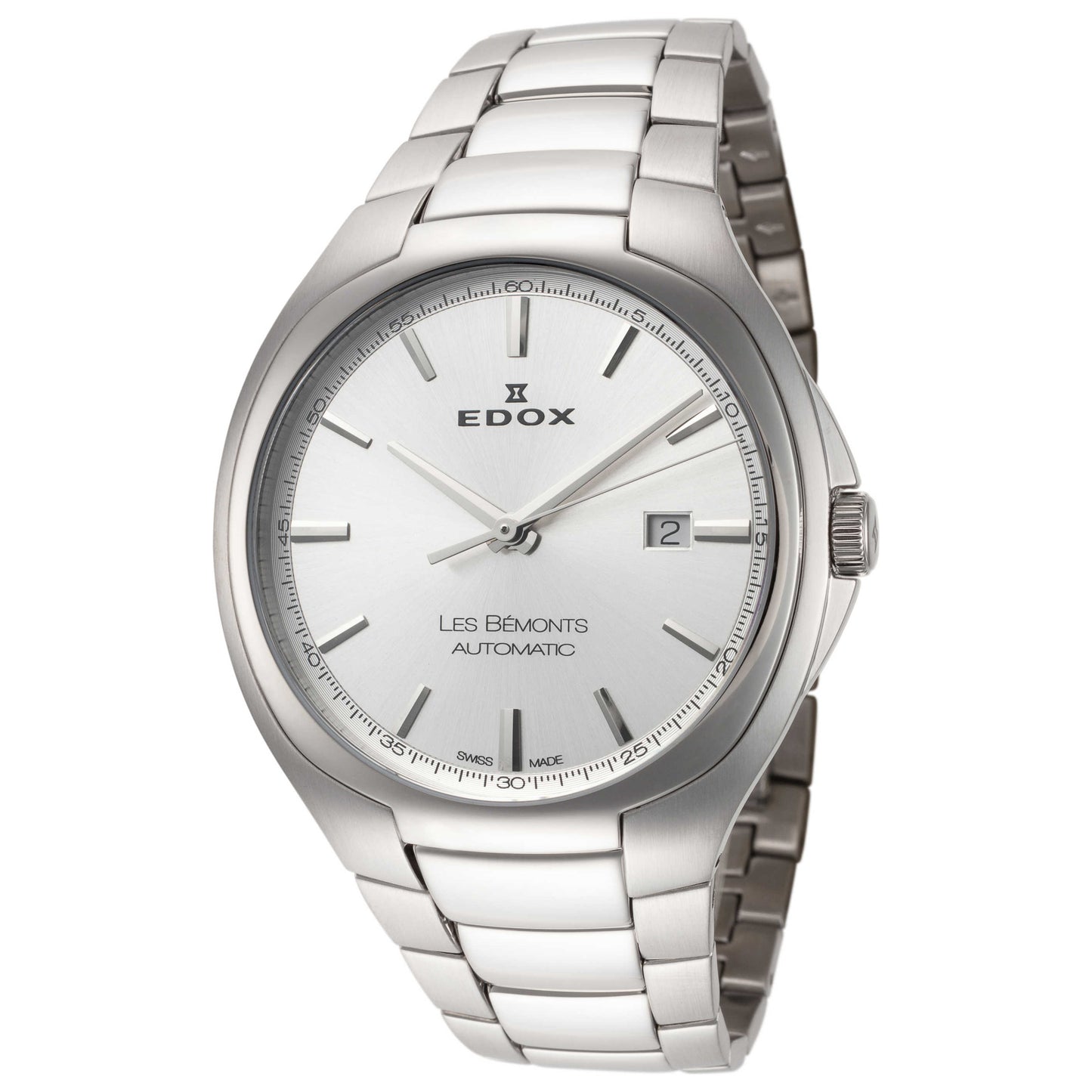 Front view of Edox Les Bémonts Men's Automatic Watch 80114-3-AIN