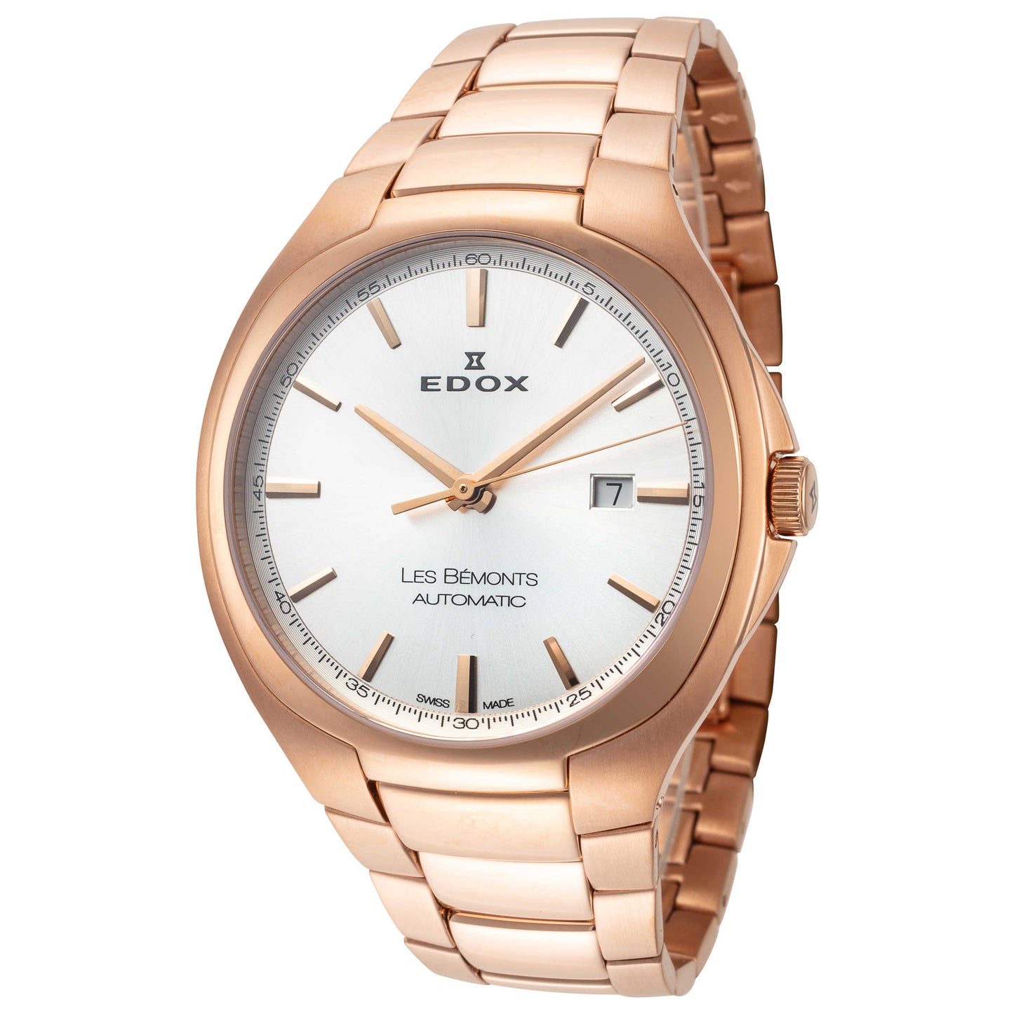 Front view of Edox Les Bémonts Men's Automatic Watch 80114-37R-AIR