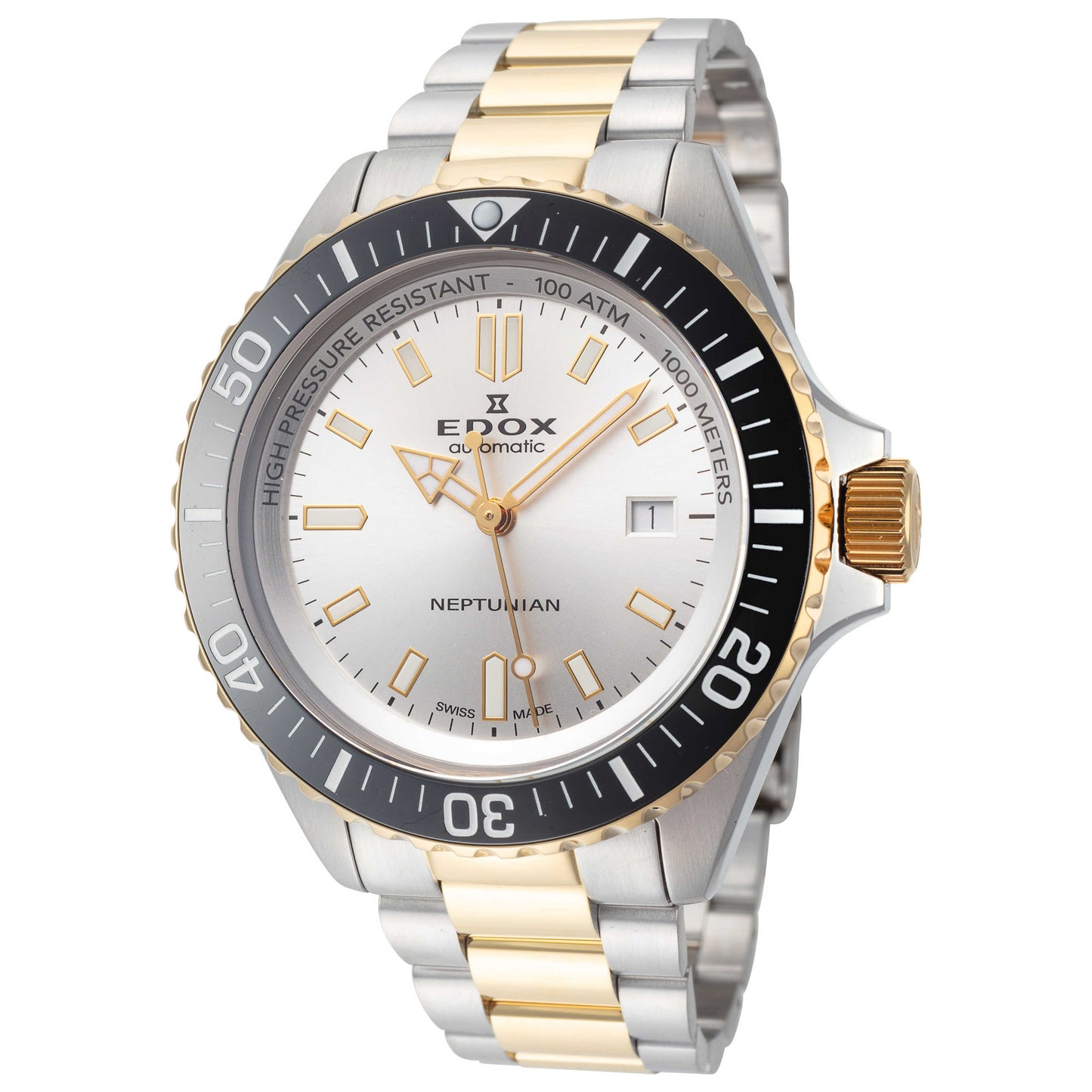 Front view of Edox Neptunian Men's Automatic Watch 80120-357JM-AID