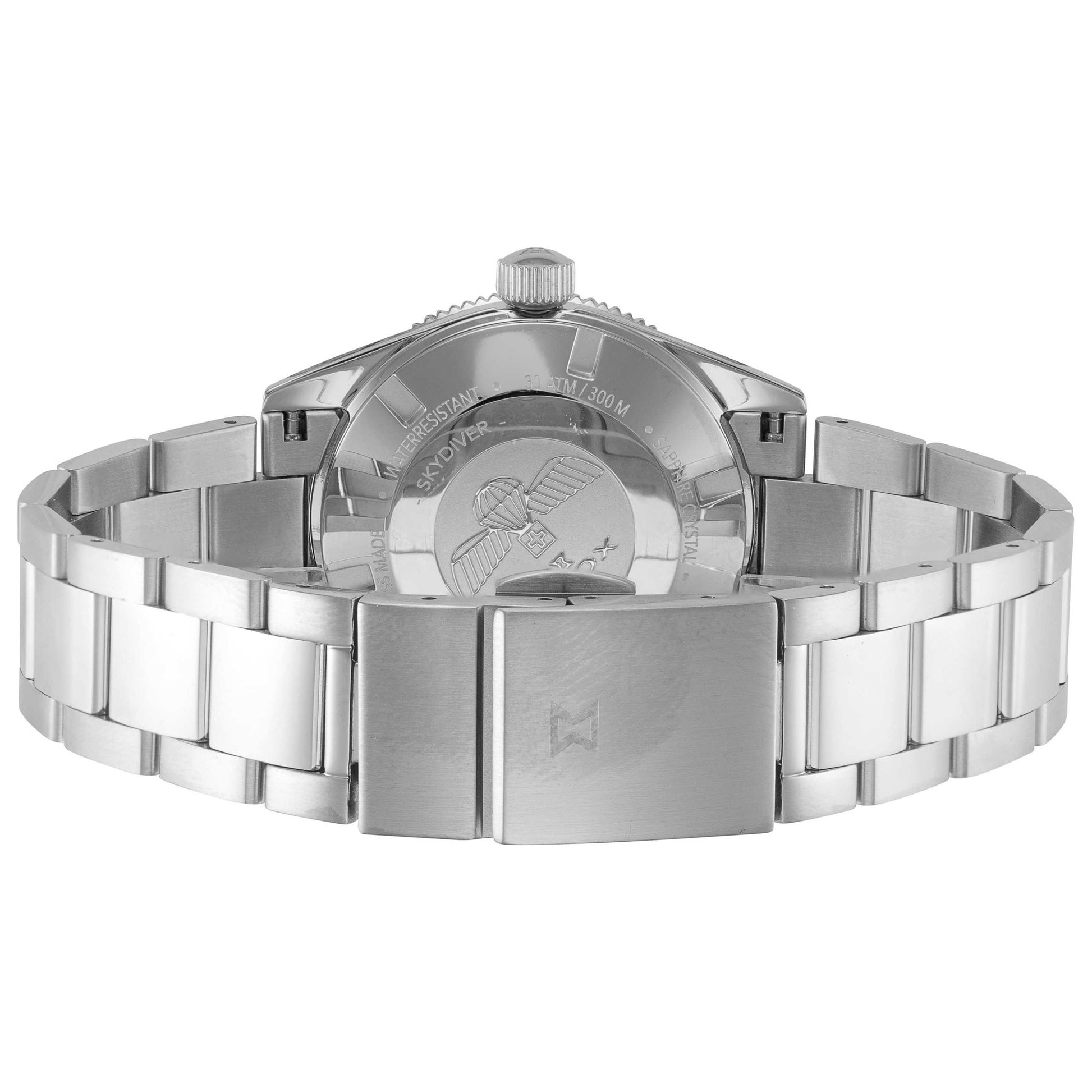 Back view of Edox SkyDiver Unisex Automatic Watch 80131-3NM-NDRO