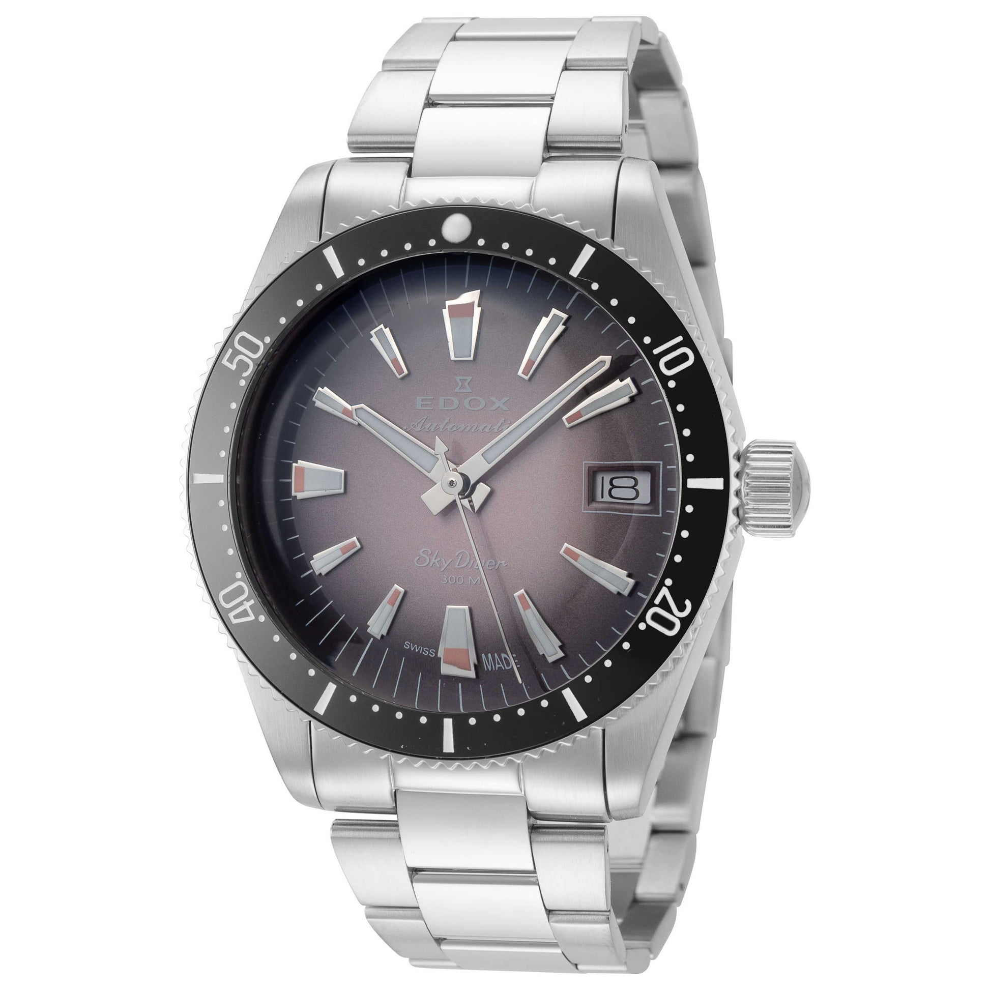 Front view of Edox SkyDiver Unisex Automatic Watch 80131-3NM-NDRO