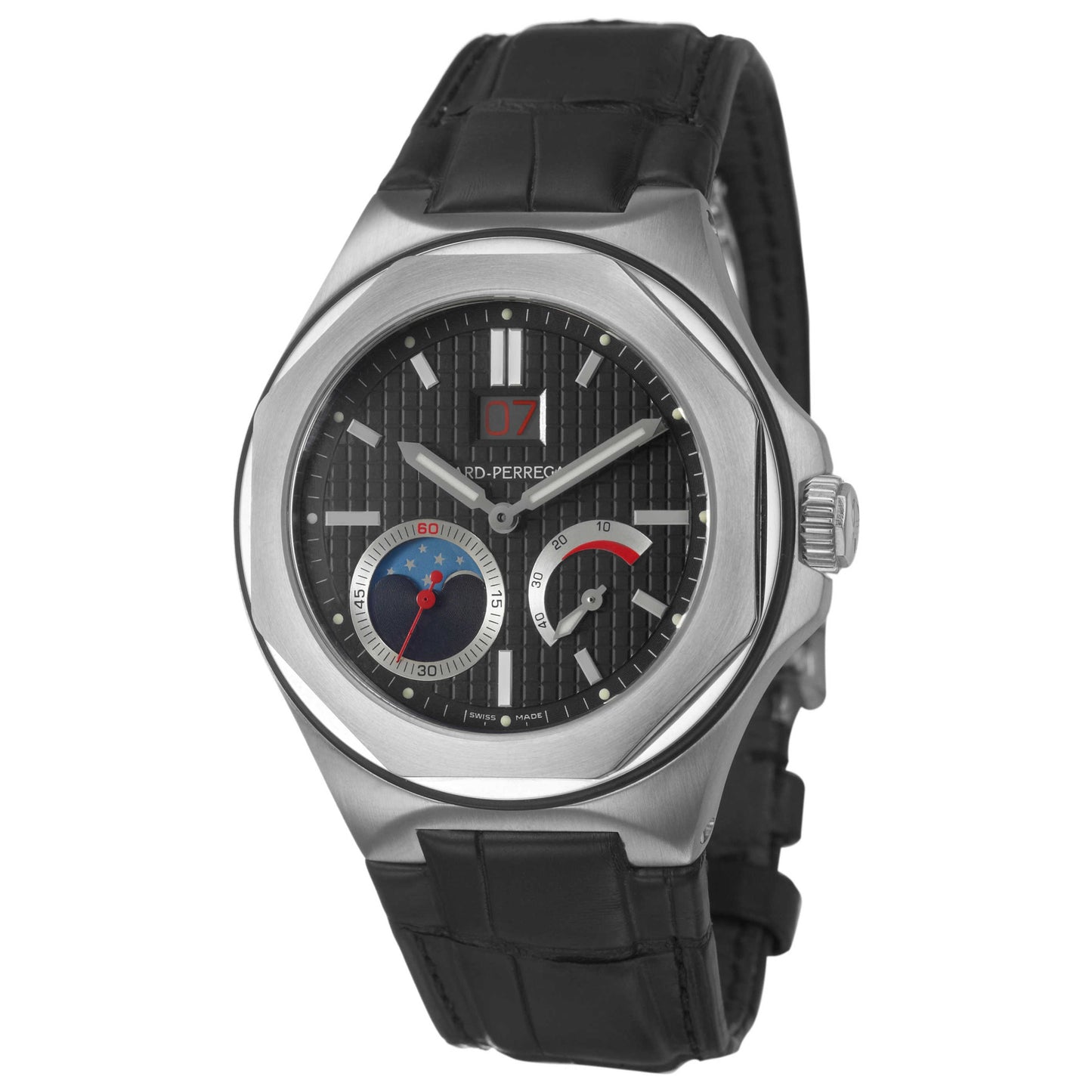 Front view of Girard-Perregaux Laureato Men's Automatic Watch 80185-11-631-BB6A