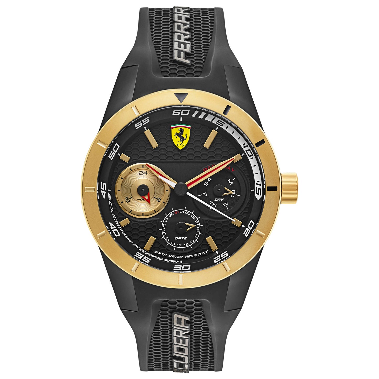 Front view of Ferrari Red Rev T Men's Japanese Quartz (Battery-Powered) Watch 830380