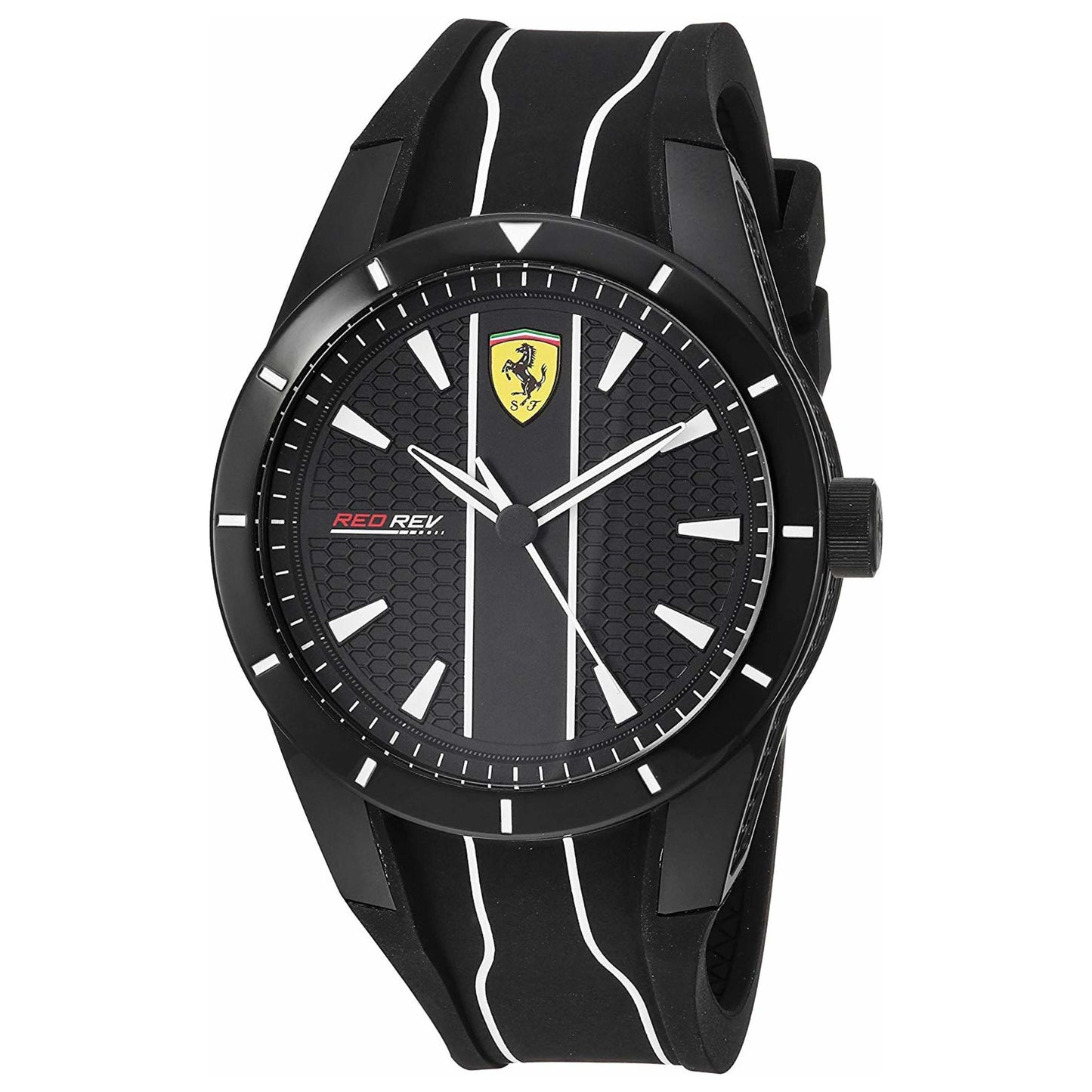 Front view of Ferrari Red Rev Men's Quartz Watch 830495