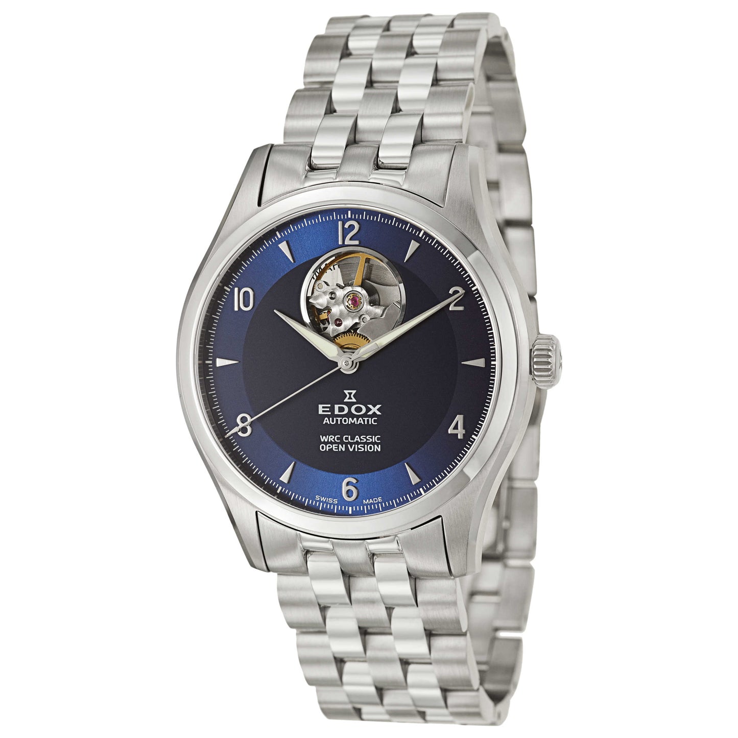 Front view of Edox WRC Men's Automatic Watch 85016-3-BUIN