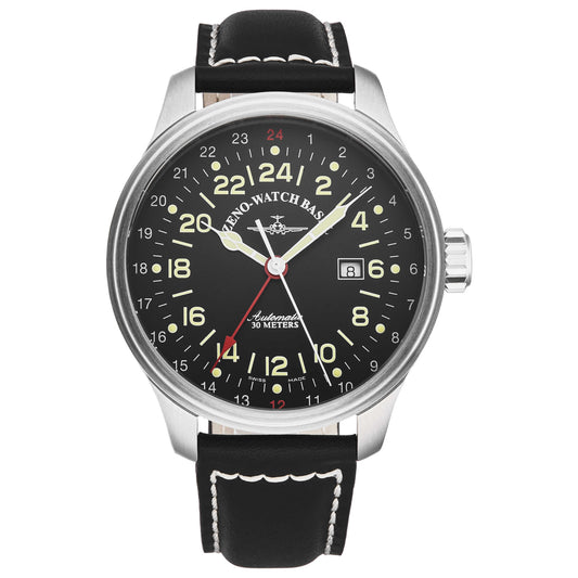 Front view of Zeno OS Pilot Men's Automatic Watch 8524-A1