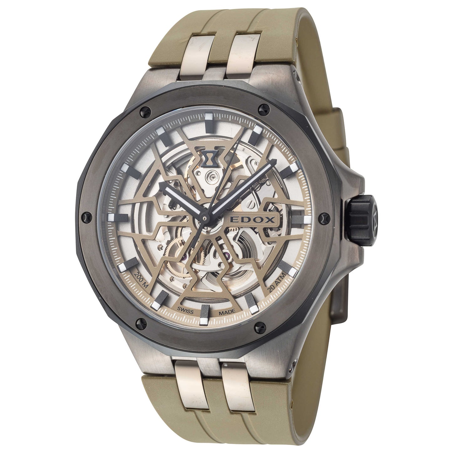 Front view of Edox Delfin The Original Men's Automatic Watch 85303-357GNCAV-VONB