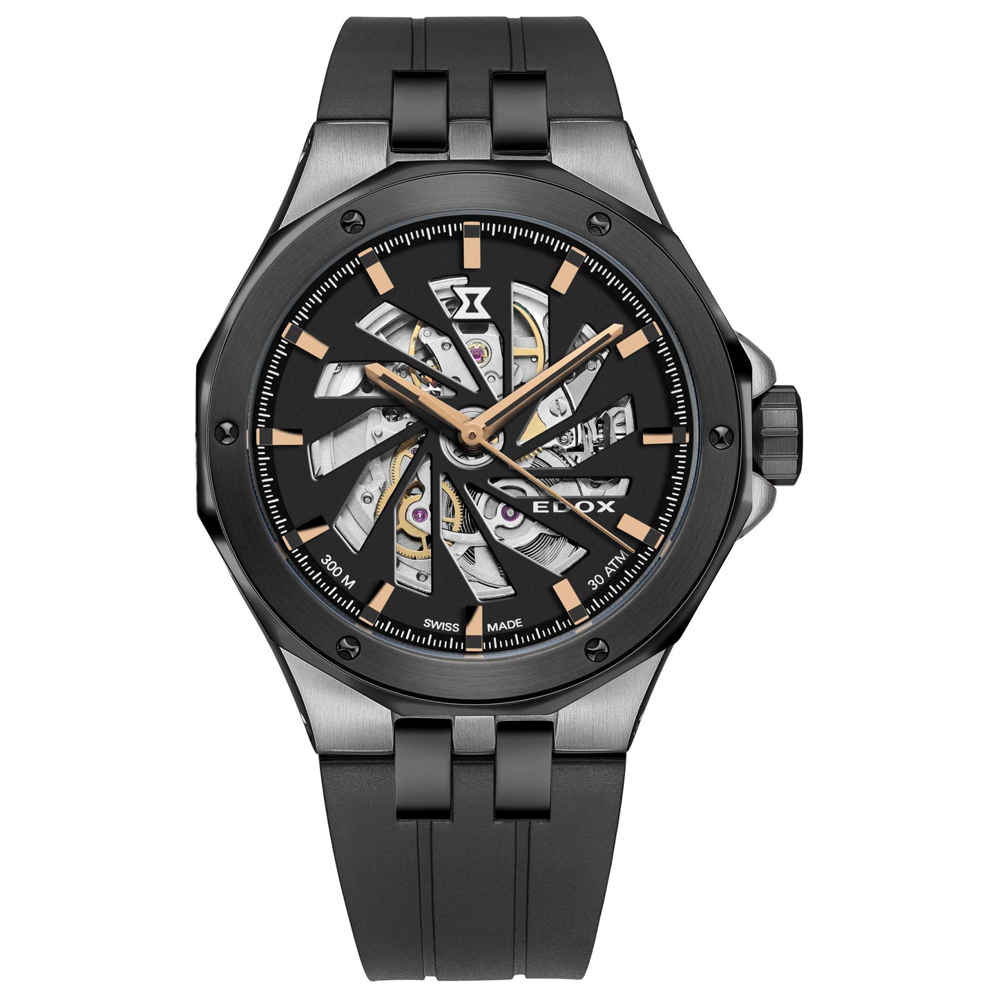 Front view of Edox Delfin The Original Men's Automatic Watch 85304-357GN-NRN1