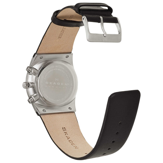 Skagen Leather Men's Quartz Watch 853XLSLN - Image #2