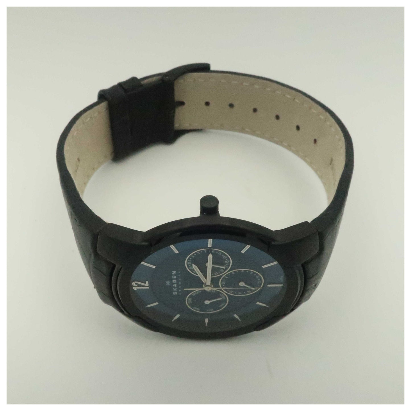 Skagen Leather Men's Japanese Quartz (Battery-Powered) Watch 856XLBLN-PO - Image #8