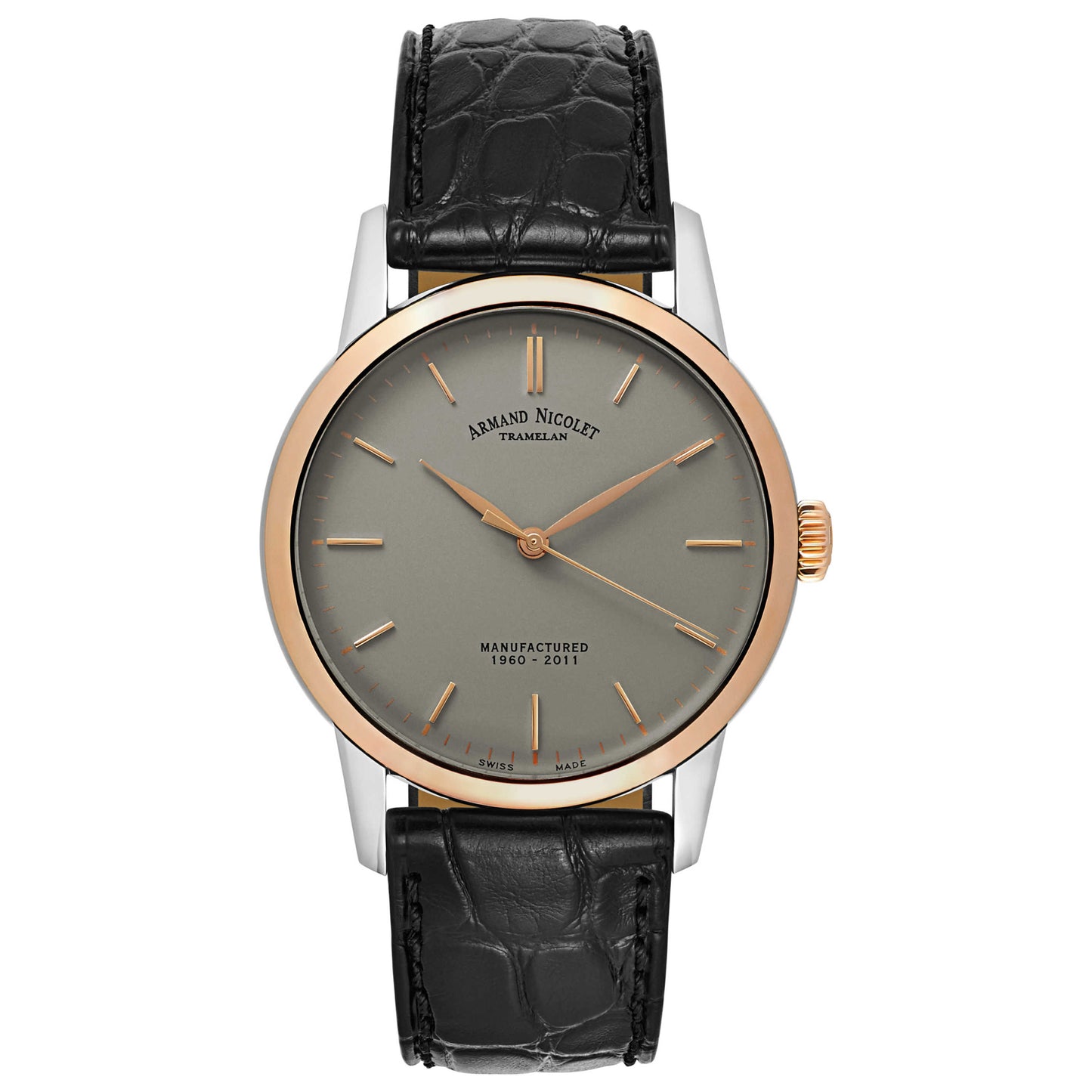 Front view of Armand Nicolet L10 Men's Manual-Wind Watch 8670A-GS-P670GR1