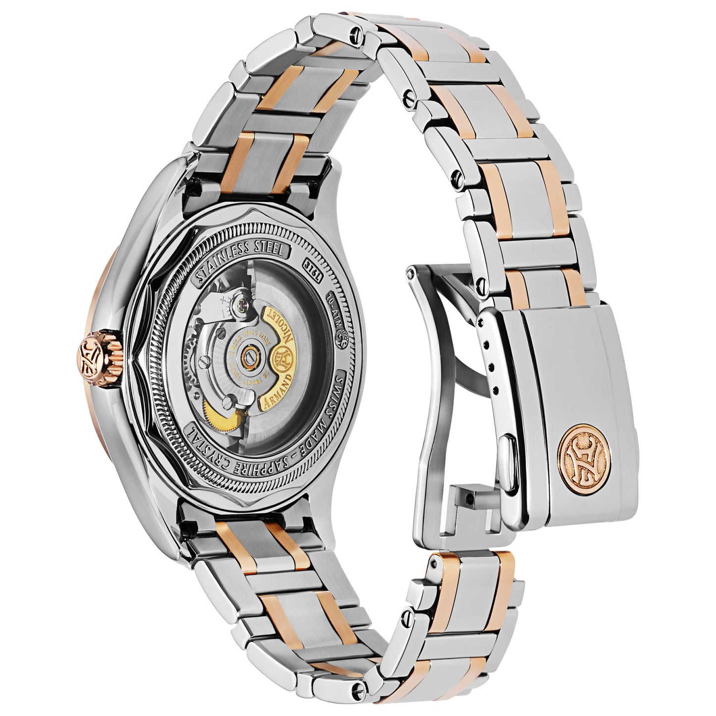 Armand Nicolet M02 Men's Automatic Watch 8740A-GS-M8740 - Image #7