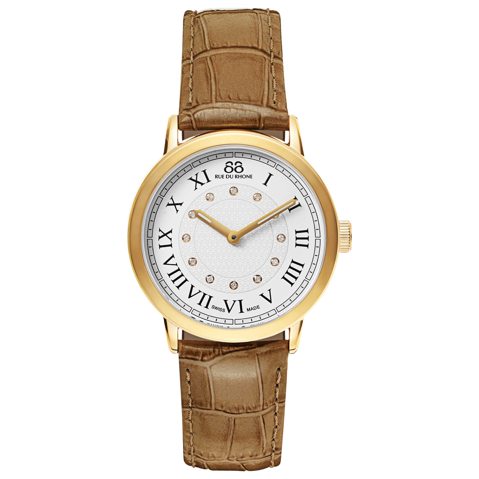 Front view of 88 Rue du Rhone Double 8 Origin Women's Swiss Quartz (Battery-Powered) Watch 87WA120011